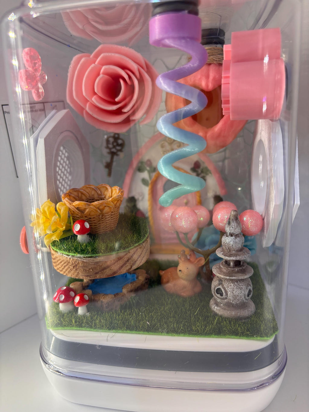 Medium Fairy Garden themed Jumping spider enclosure