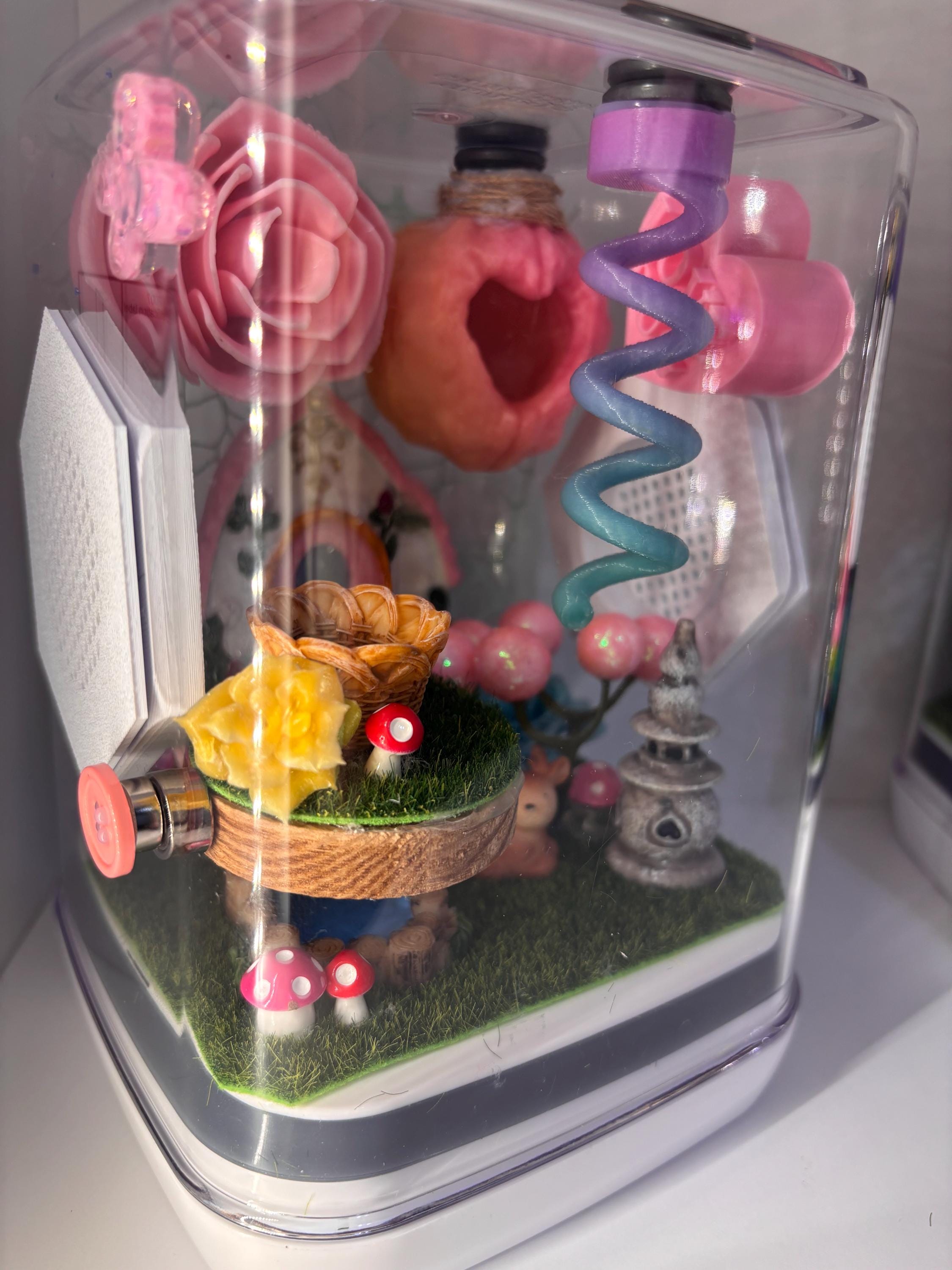 Medium Fairy Garden themed Jumping spider enclosure